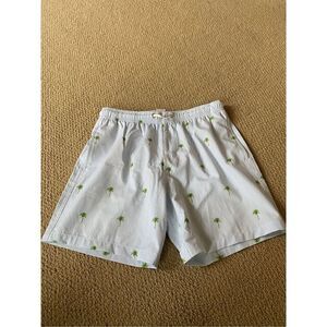 Boys Bermies Seersucker with Palm Tree Print size 14